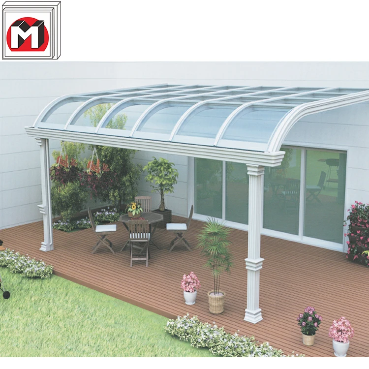 Doorwin new design Prefabricated Winter Garden Patio Enclosure Modern Glass House Free Standing 3 4 Seasons Sun Room