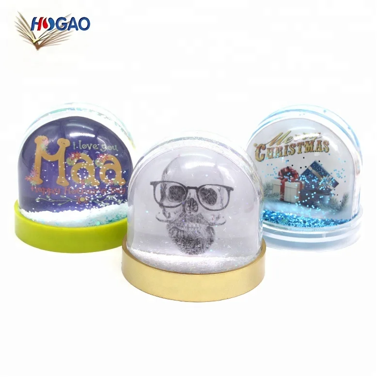 OEM wholesale special moments home decor DIY acrylic photo frame  water globe custom made snow globes for desktop office gift