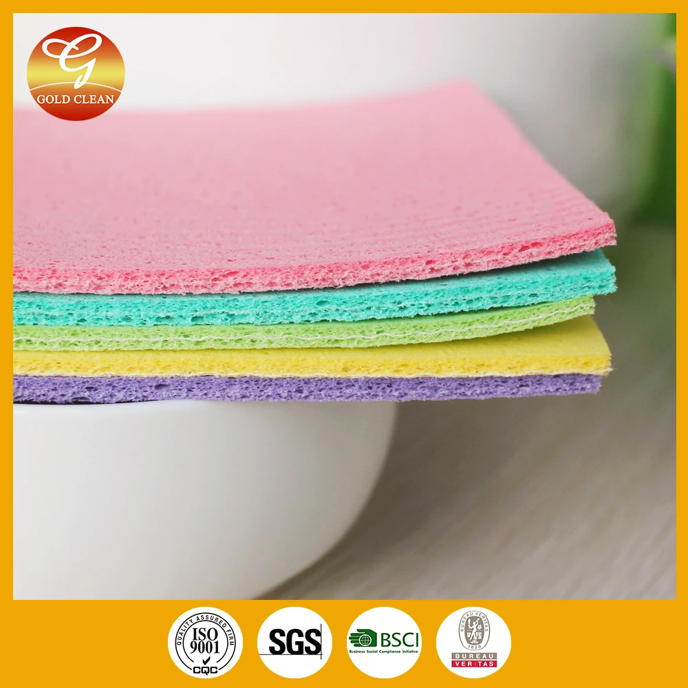 Cellulose Sponge Dishtowels Swedish Dish Cloths Dishes Washing Wipes Paper Cotton Paper Towels Kitchen Towel for Kitchen