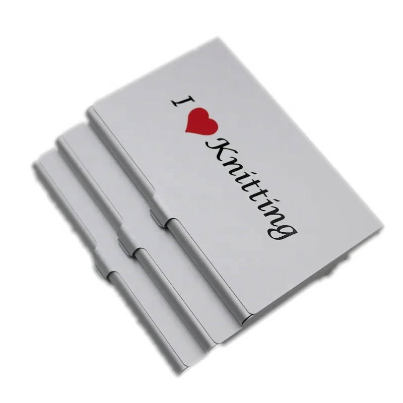 Hot sale Customized logo business card holder Aluminum card case