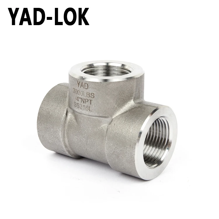 YAD-LOK Hot Selling 2018 Pipe Fittings 3-Way Equal Stainless Steel Tee
