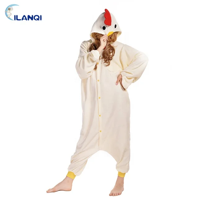 
Christmas Adult Polar Fleece One Piece animal Onesie Chicken Jumpsuit Pajamas 