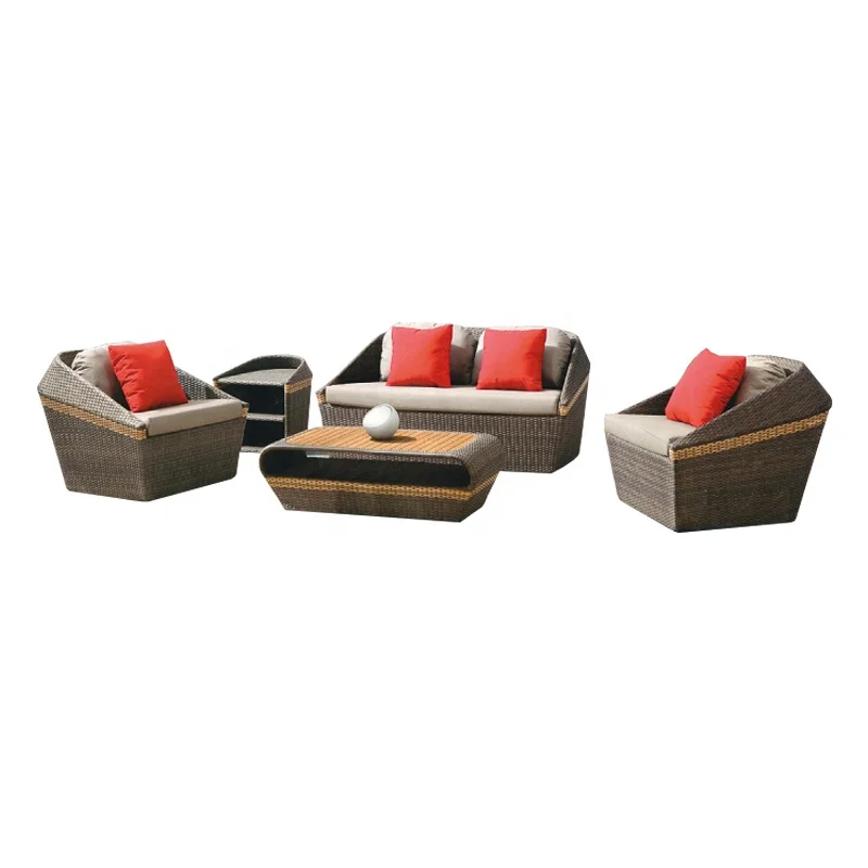 new design 100%hand woven wicker furniture balcony rattan sofa sets