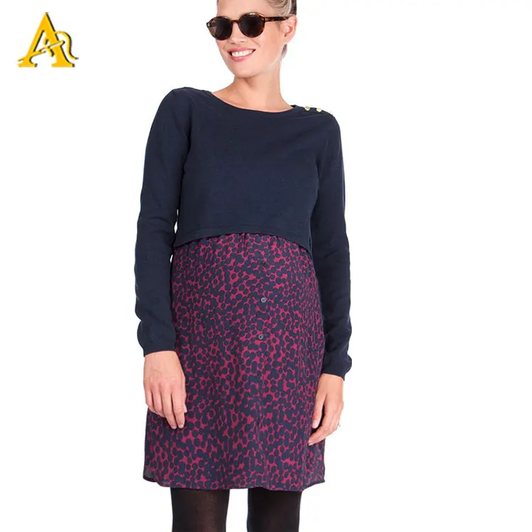 Fashion Style Nursing Breastfeeding Maternity Clothes Dress