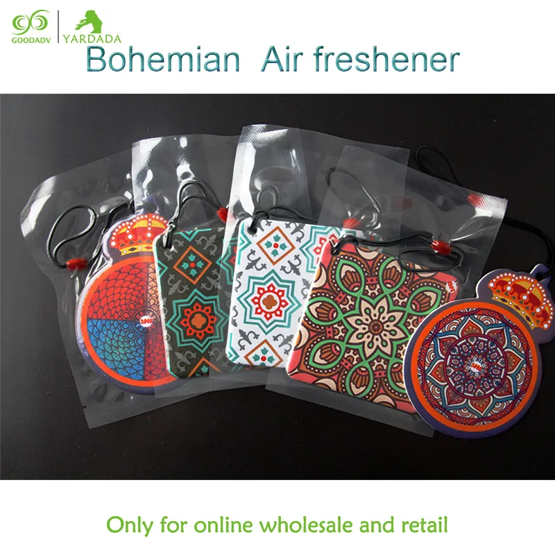 Clothing style Bohemia style suspended car flavors, durable fragrance vacuum packaging, advertising promotional gifts
