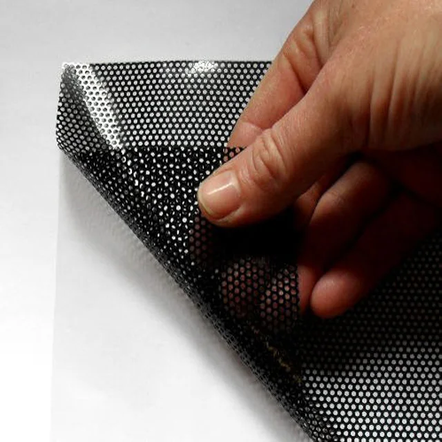 
Hot Sale Advertising glass sticker one way vision see through vinyl 