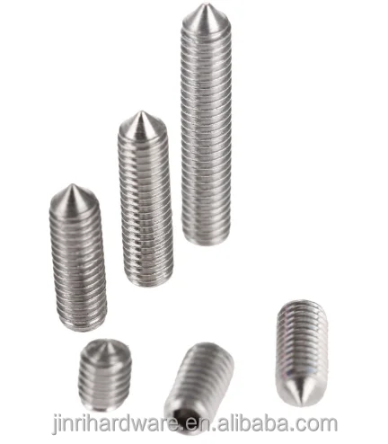 
M3 Stainless Steel Allen Head Hex Socket Grub Screw Bolts Nuts Fasteners with Cone Point M3 Screws M3 x4/6/8/10/12/16mm 