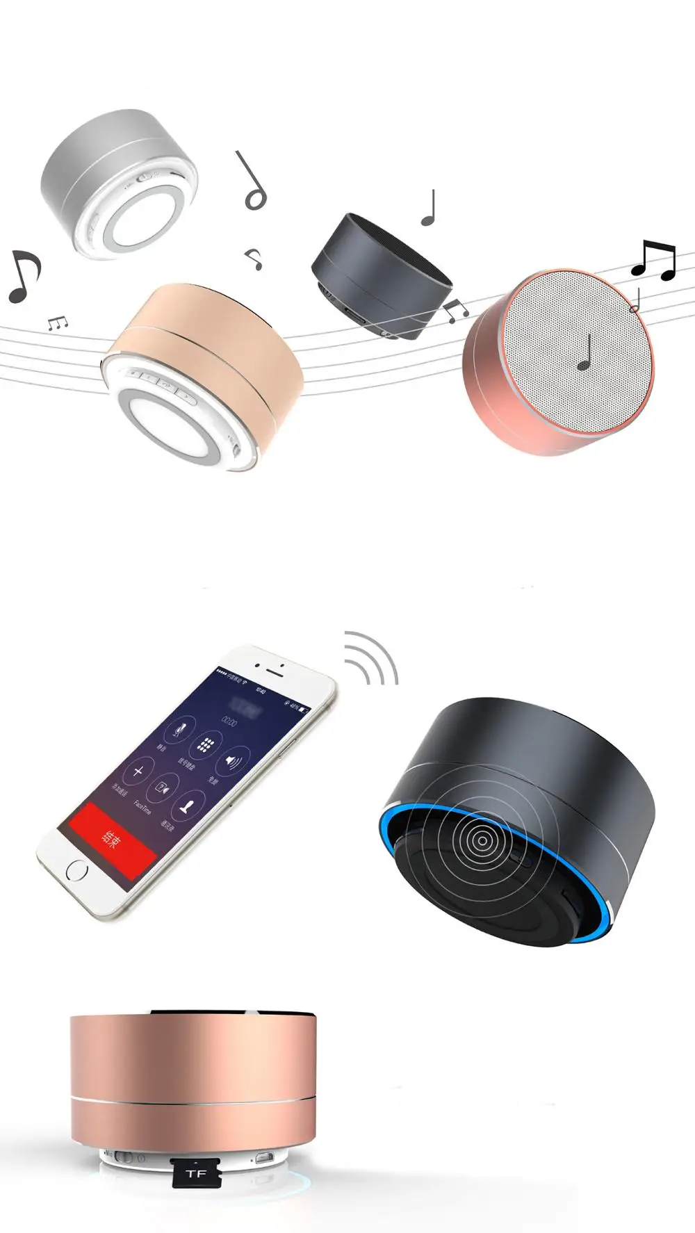 promotional outdoor wireless bluetooth speaker with TF card customized logo am portable speaker