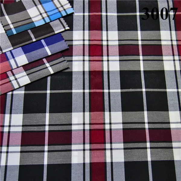 Check design tc yarn dyed fabric for shirt and shorts