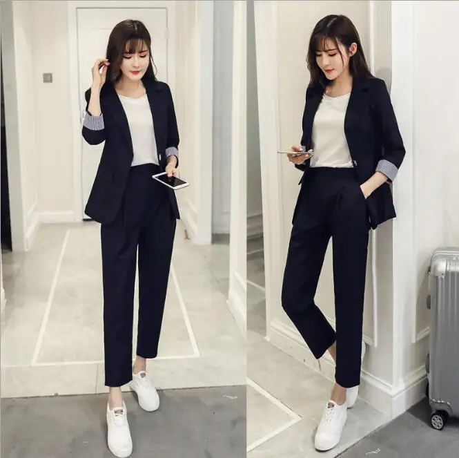 
Custom oem ladies OL sexy fashion business office uniform design two piece set women clothing 
