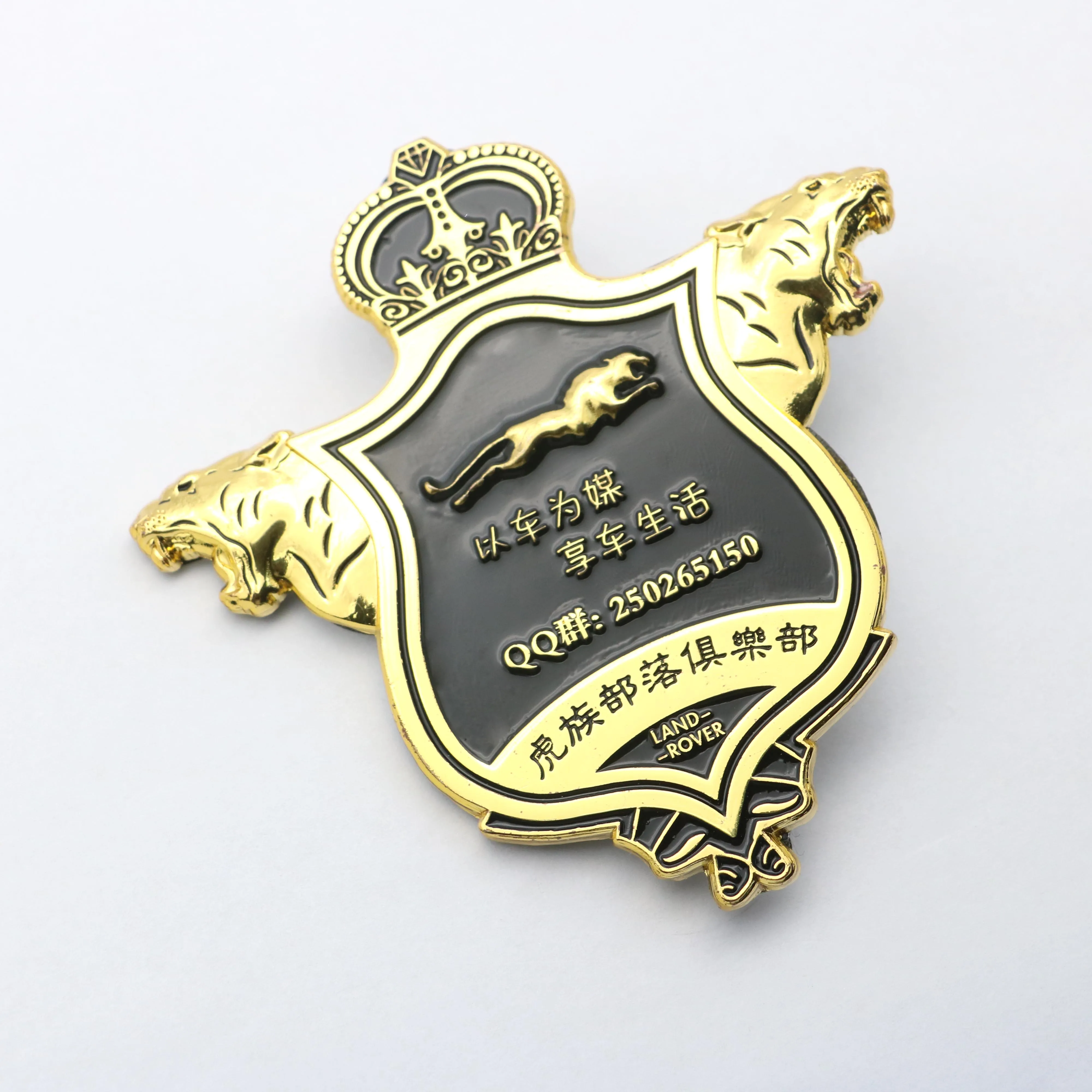 Custom Metal Chrome Emblem Car Logo Badge With 3M Adhesive