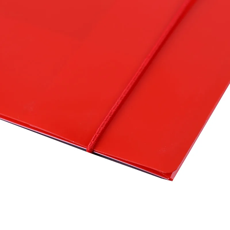 Solid A4 plastic pp file folder with elastic band closure