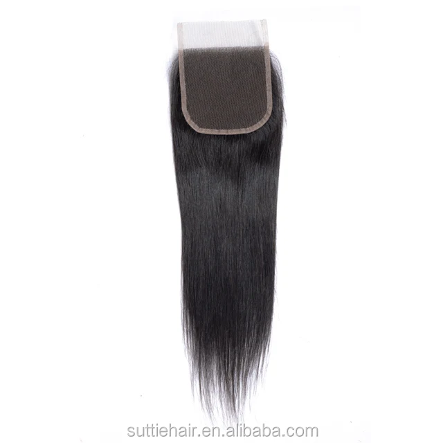 
Virgin Human Hair Closure Lace Frontal Brazilian 9A Grade 4*4 Natural Black Color Remy Hair Hair Bulk Silky Straight Wave >=50% 