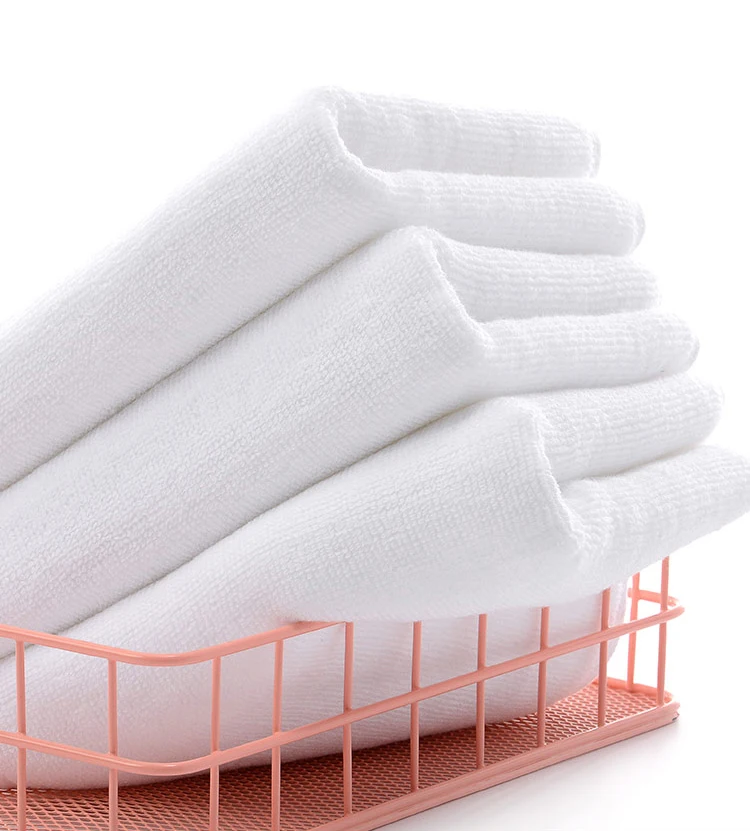 Cotton 32/2s white hotel hand towels