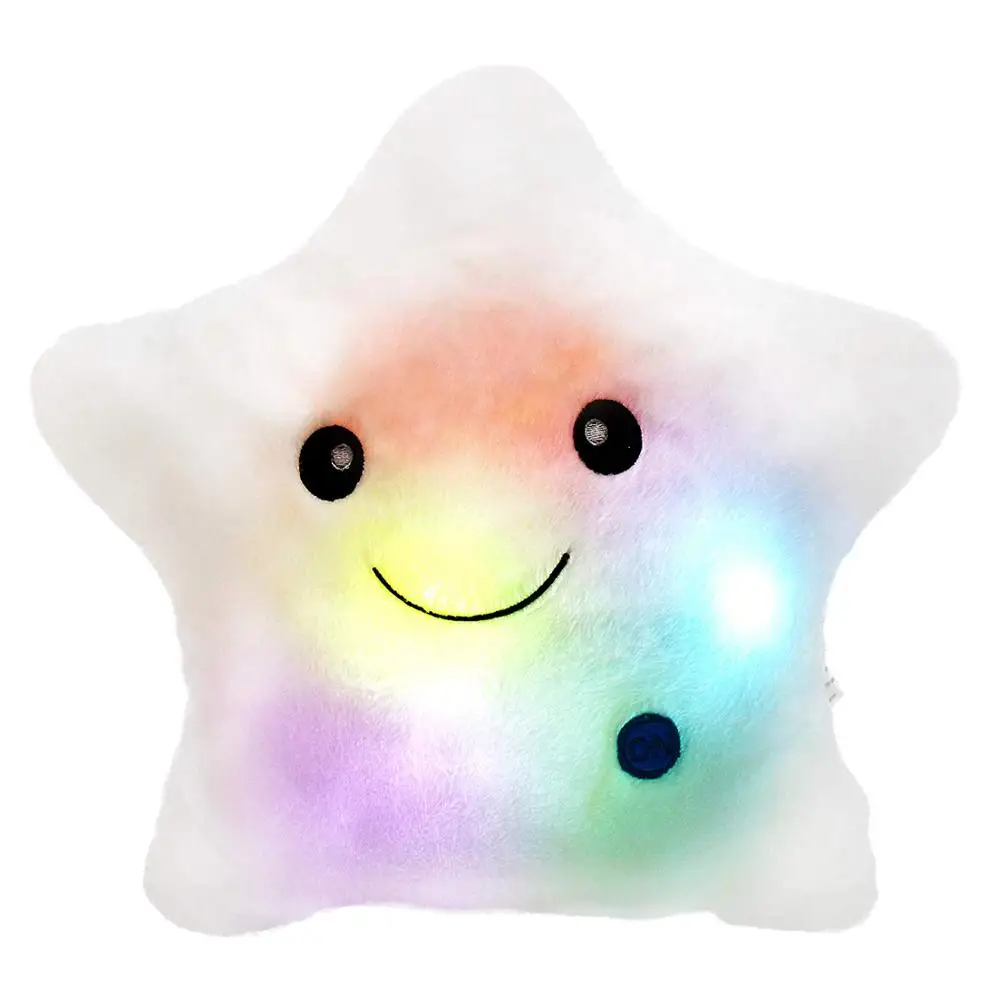 
New Design luminous Star Glowing LED Night Light Plush Pillows Stuffed Toys 