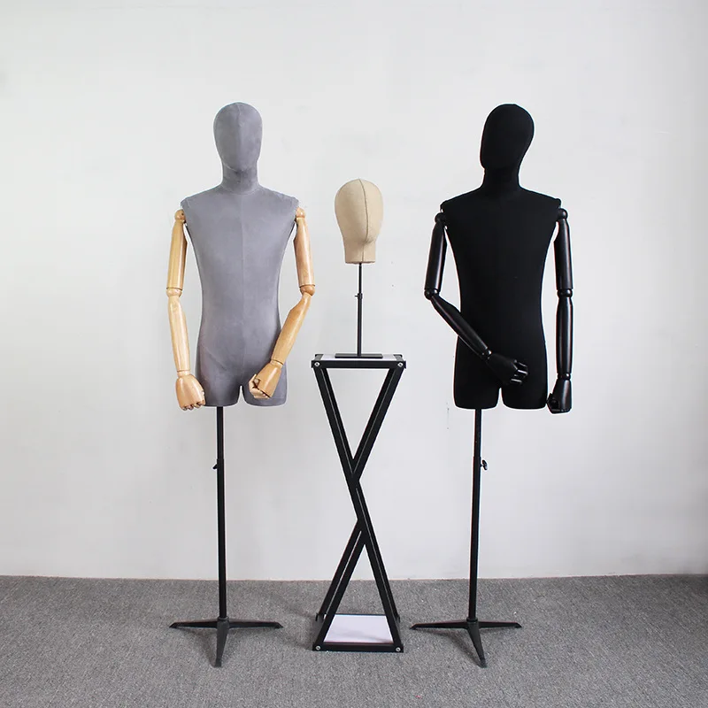 Half body male business suit mannequin dummy vintage mannequin torso fabric dress form men mannequin
