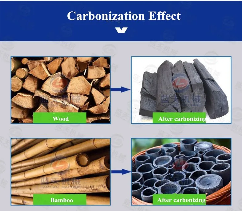 High Quality Smokeless Continuous Corn Cob Wood Charcoal Carbonization Stove