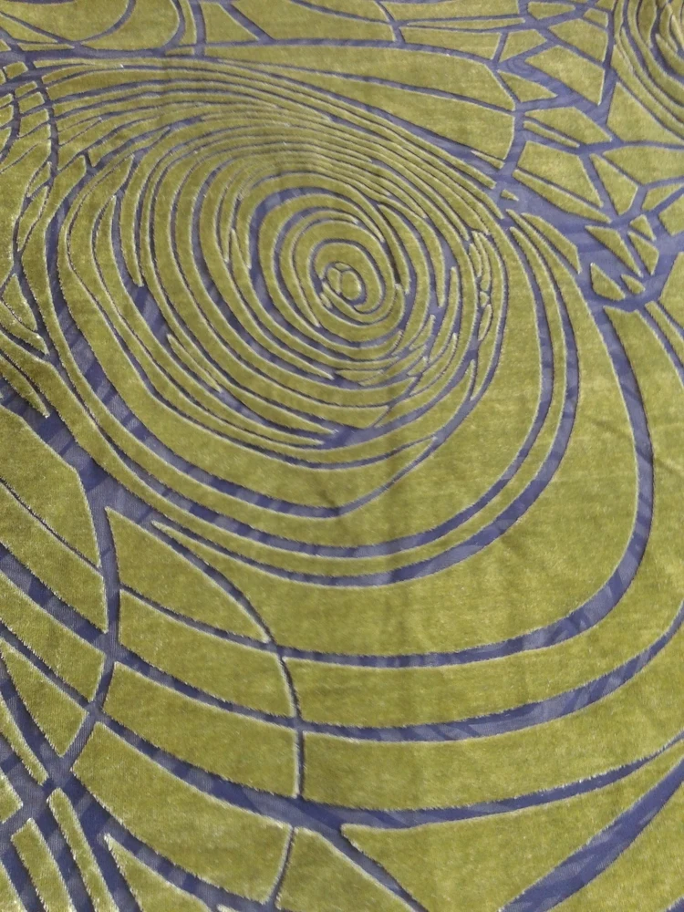 
cross dyed burnout devoured visco silk velvet fabric 