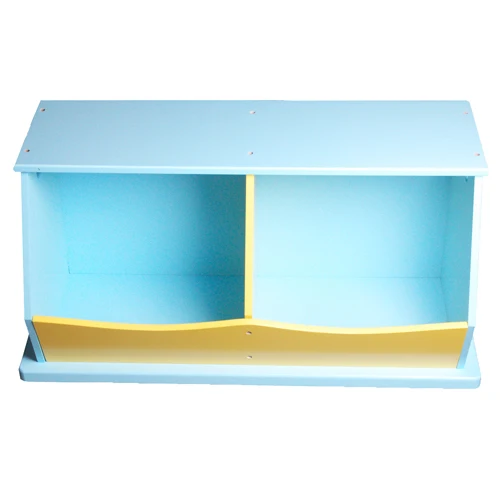 Toddler children kids wooden 3 cube shelf toy storage cabinet