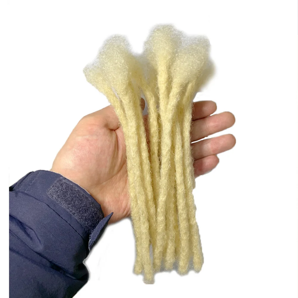 YONNA человеческие волосы Microlocks Sisterlocks дреды наращивания на заколках всю ручной работы (ширина 0 4 см) 100% блонд #613