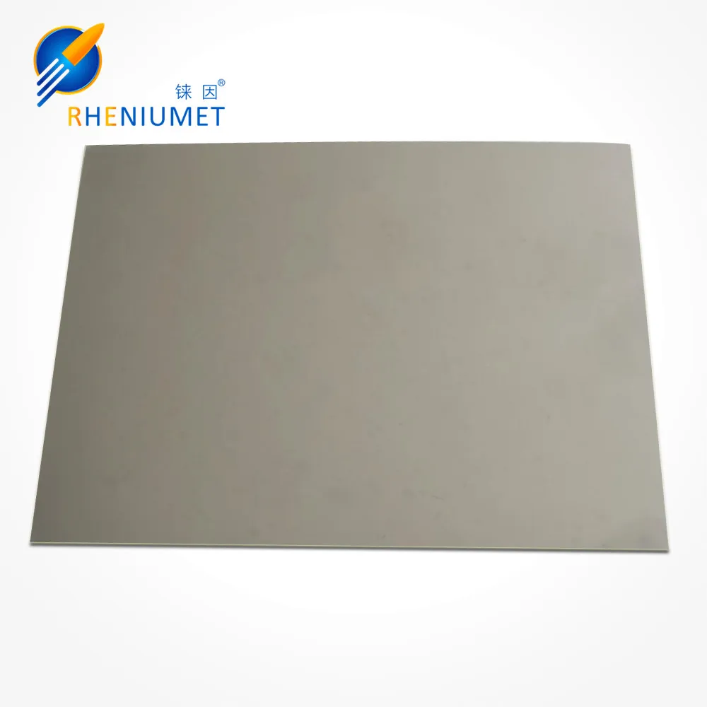 Hot sale per kg High quality factory thickness 16-20mm Rhenium metal plate,rhenium sheet with best price