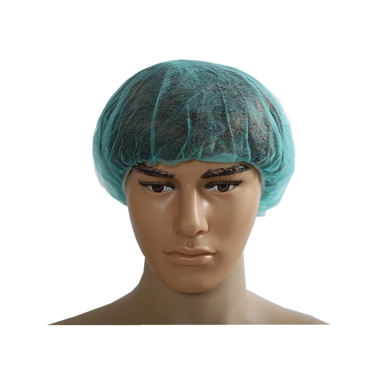 
disposable PP bouffant round caps non-woven products hair net manufacturer 