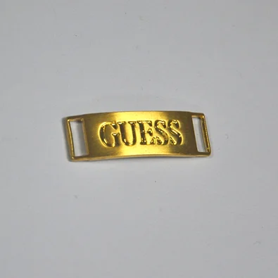 YK 0042 Letter and number engraved nameplate custom antique  metal logo plate for shoes