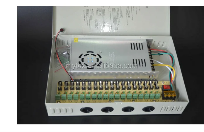 CCTV 18 Output 30 Amp 12V DC CCTV Distributed Power Supply Box for Security Camera