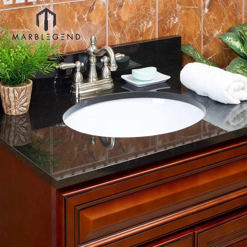 
China cheapest price absolute black granite kitchen countertop 