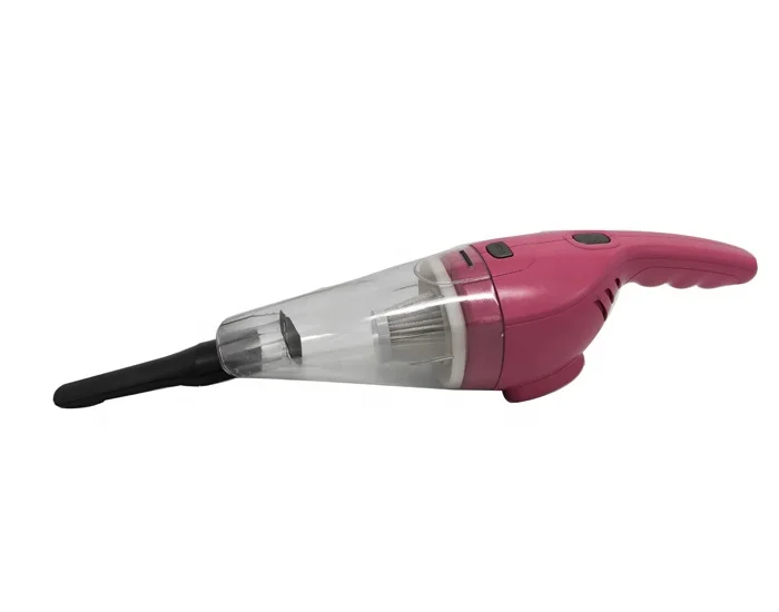 new plastic cordless rechargeable  pink 7.4V lithium battery portable vacuum cleaner for car and house cleaning