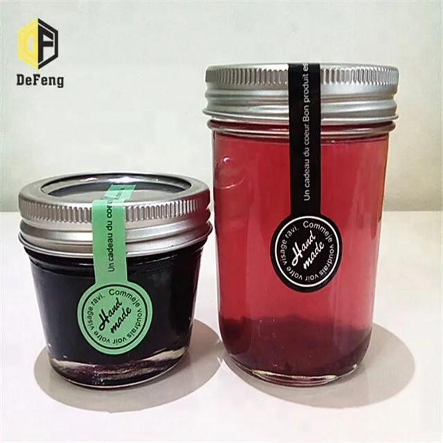 
caviar glass bottle glass with cover sealed jam jar wholesale 