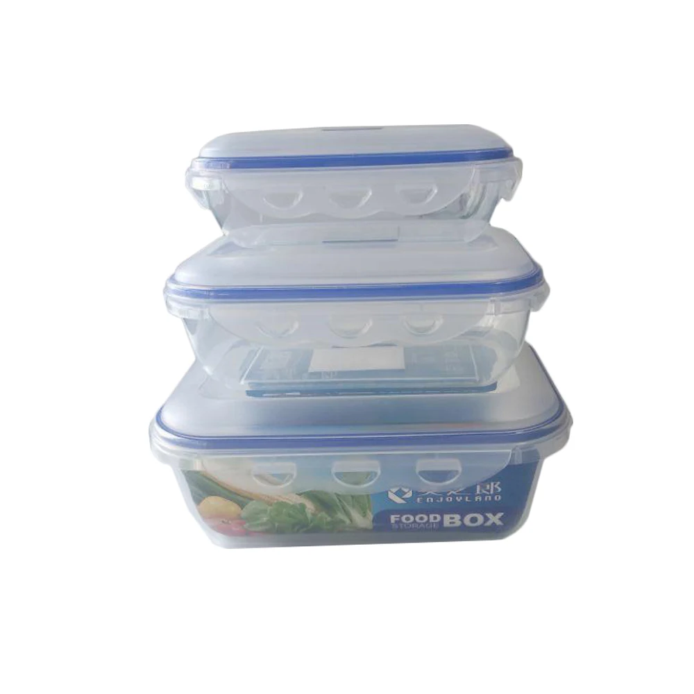 Plastic Food Storage Containers 3 Piece Set Kitchen Meal Prep Microwavable Freezer and Dishwasher Safe Food Storage Container