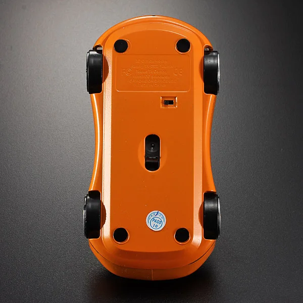 Brand New High Quality Orange Computer Laptop 1600DPI Mouse Optical Mice 3D 2.4G USB Wireless Car Shaped