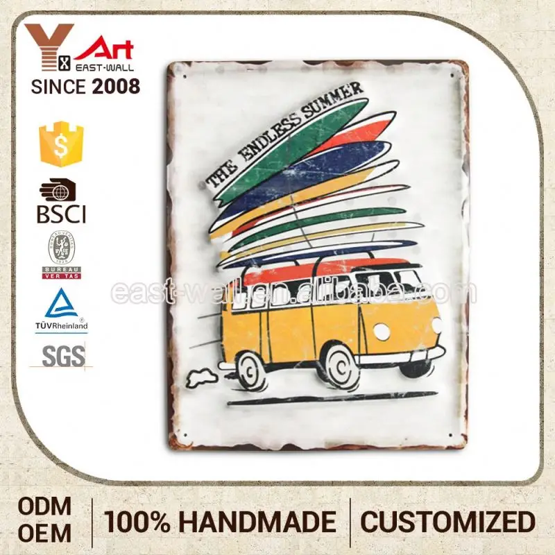 Самая низкая цена Новое поступление Творческие детали Vintage металлического олова знак налет