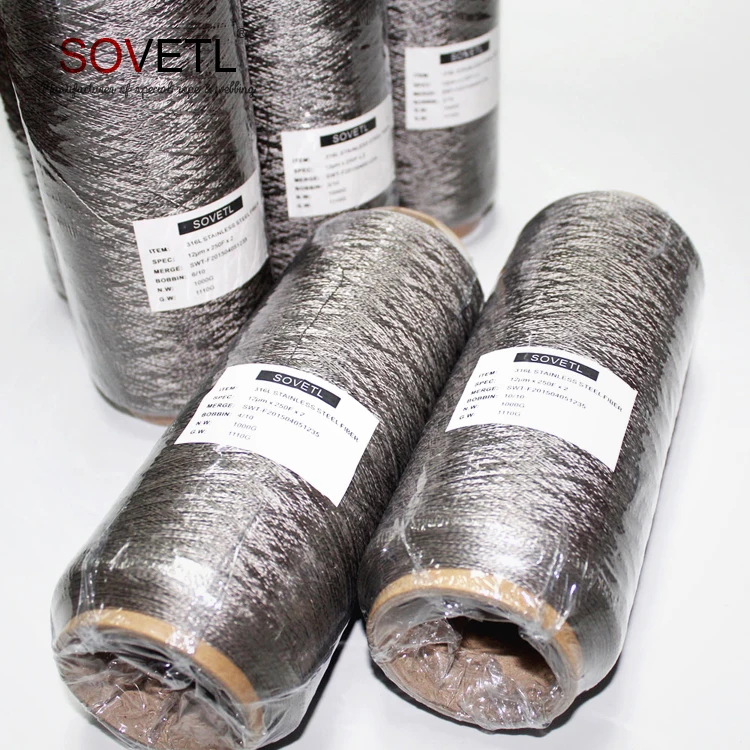  Anti-radiation/anti-bacterial stainless steel yarn metallic fiber thread Underwear