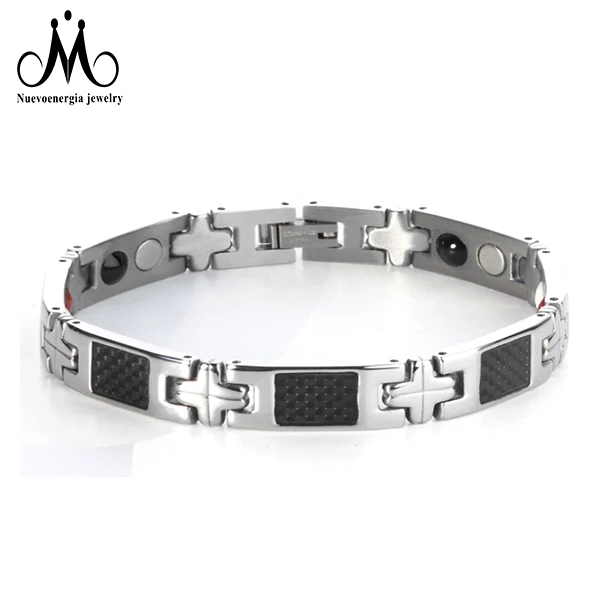 Men Luxury Black Gold Magnetic Blood Pressure Therapy Bracelet