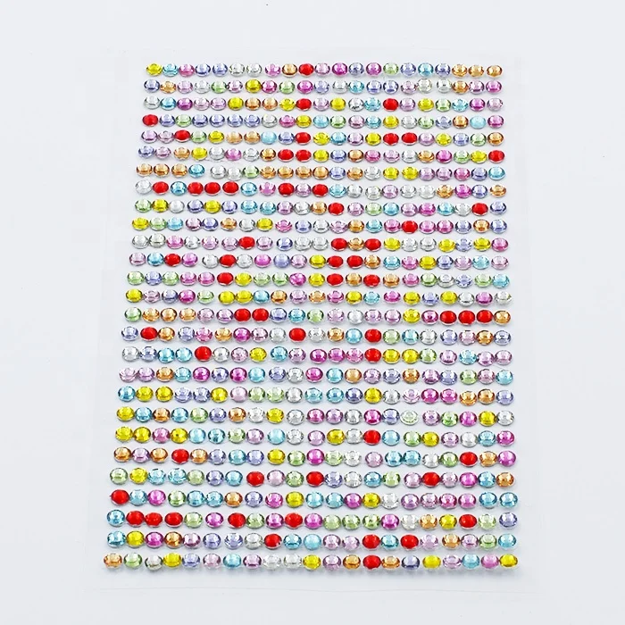 Super shining small MOQ 468pcs DIY 5mm resin stones rhinestone stickers,diamond stickers