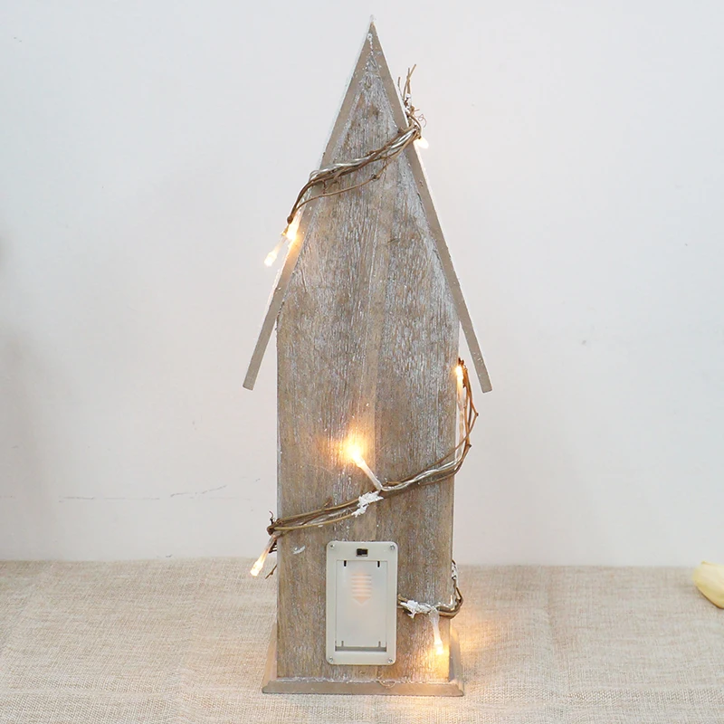 Hot sale festival christmas deer shaped  home decoration wooden light LED light