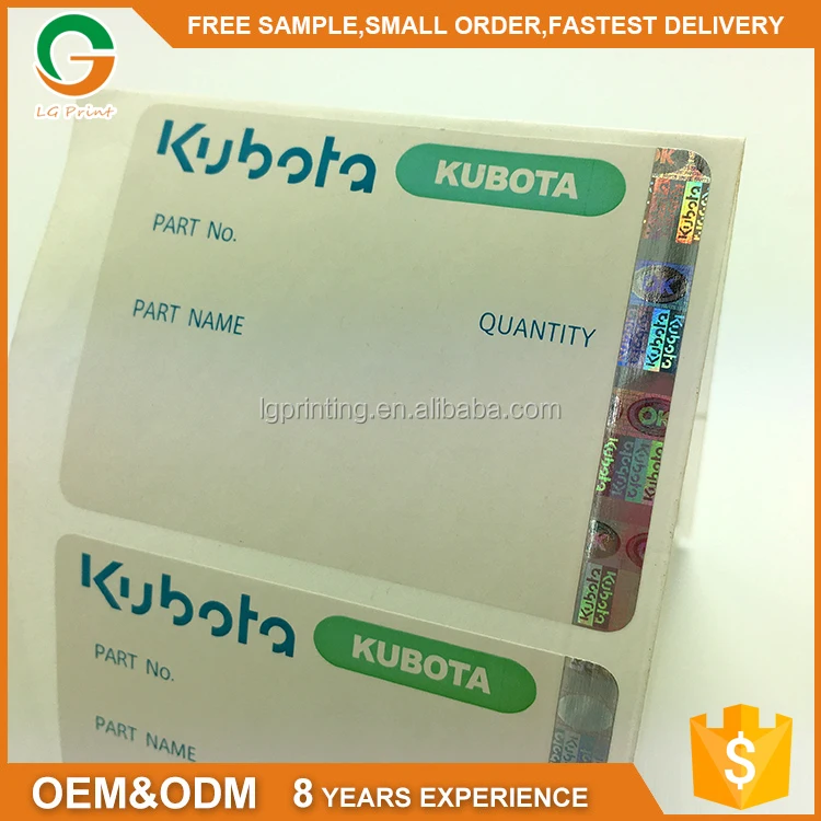 China Supplier Customized Cmyk Printing Paper Silver Stamping Hologram Sticker For Electronic Product