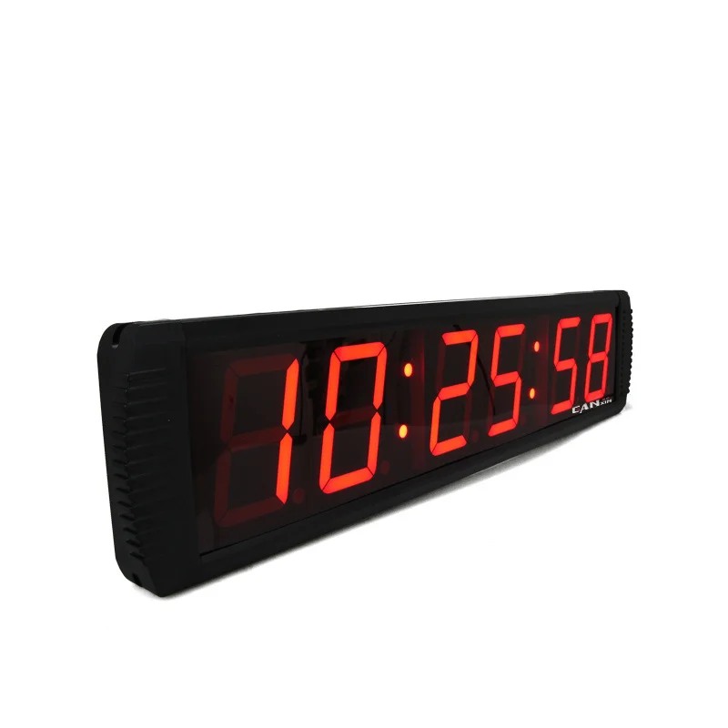 Ganxin 4 Inch Red Color Digital Garage Interval Timer Switch Digital LED Wall Clock with Remote Control