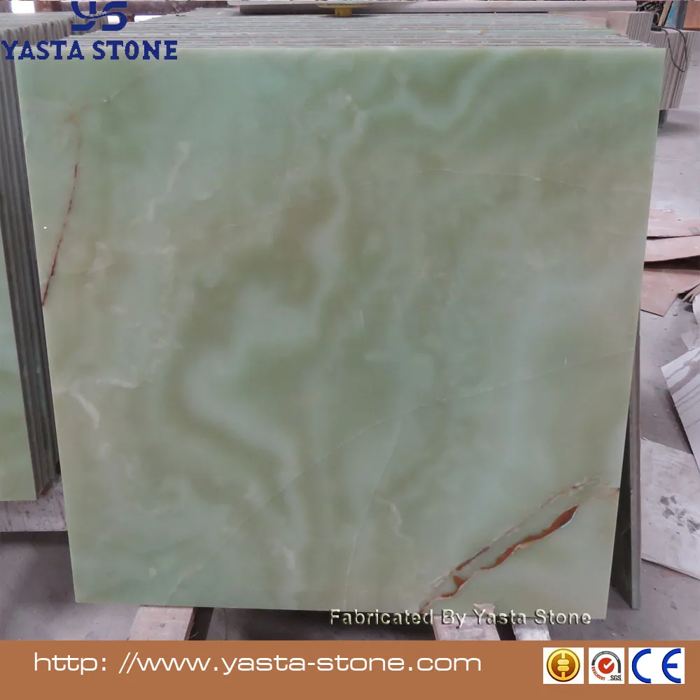 Роскошные напольные плиты из Чистого Зеленого оникса столешницы