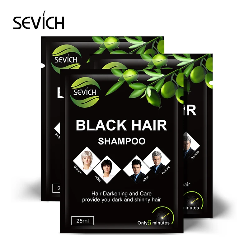 OEM/ODM hair color natural instant shampoo hair Dye Magic Black Shampoo For Grey Hair