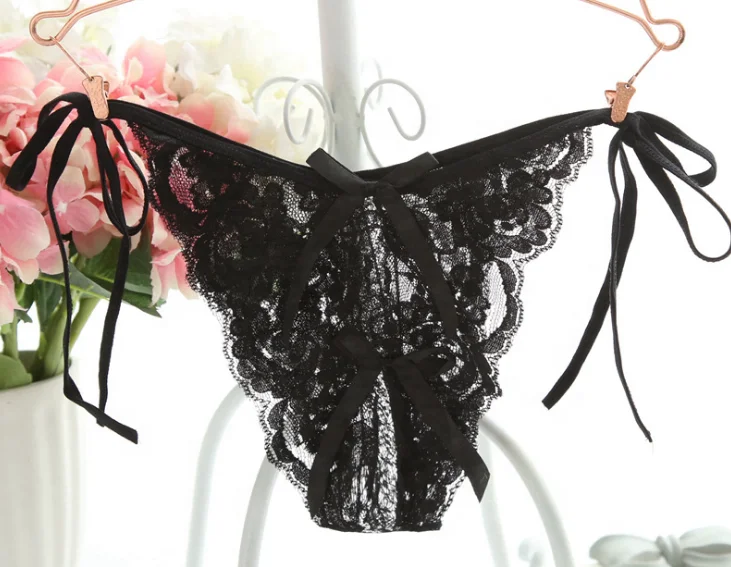 Cheap factory price side tie sexy transparent ladies panties ladies sexy inner wear open crotch panty jockey ladies underwear