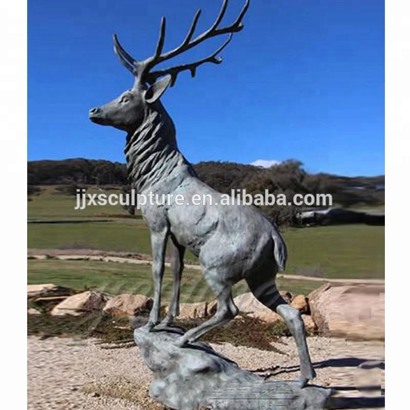 
Life Size Metal Brass Deer Statue 