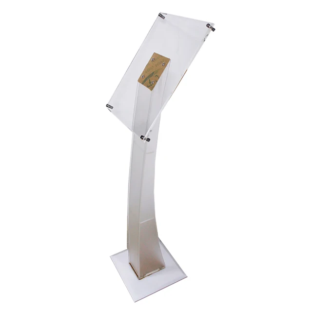 High Quality Acrylic Clear Acrylic POP Floor Standing Poster Display Sign Holder Stand for Hotel Trade show Exhibition