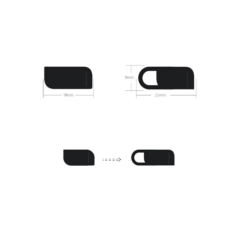 
WebCam Cover Shutter Magnet Slider Plastic Camera Cover for Web Cam PC Laptops Mobile Phone 