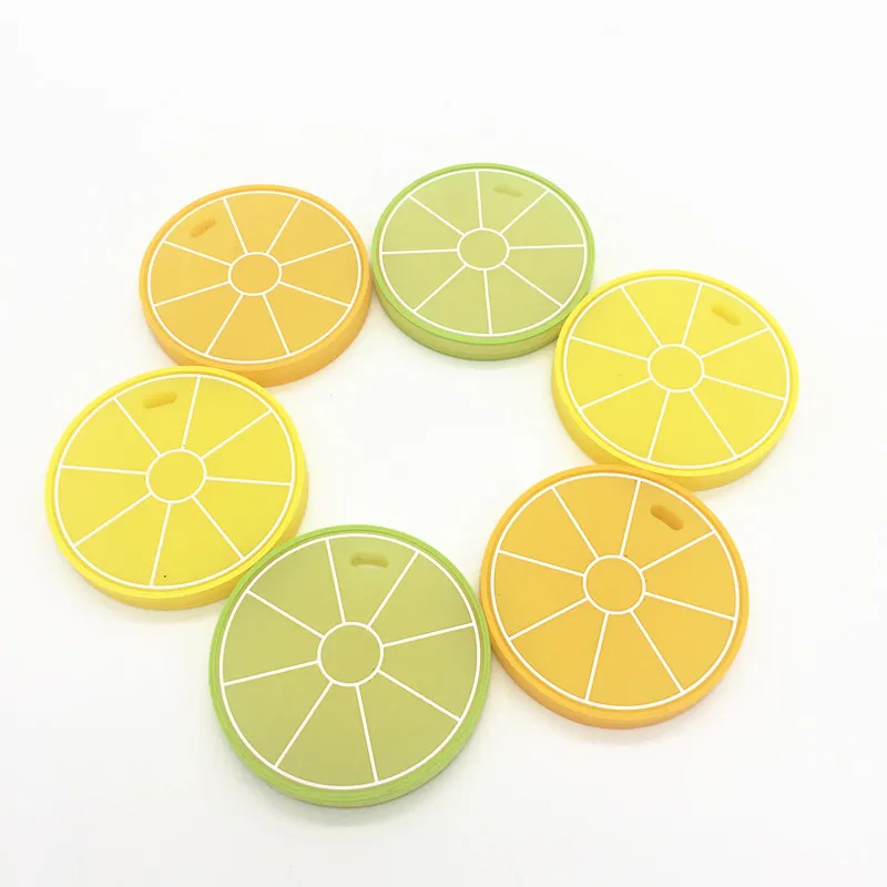 
New Baby Teether Baby Chew Lemon Pendant Silicone Teether 