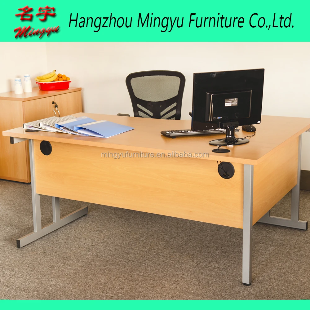 
Three-legged Radial metal curved computer desk 