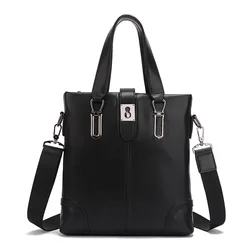 Hot selling leather briefcase  for men new design top quality men shoulder leather briefcases