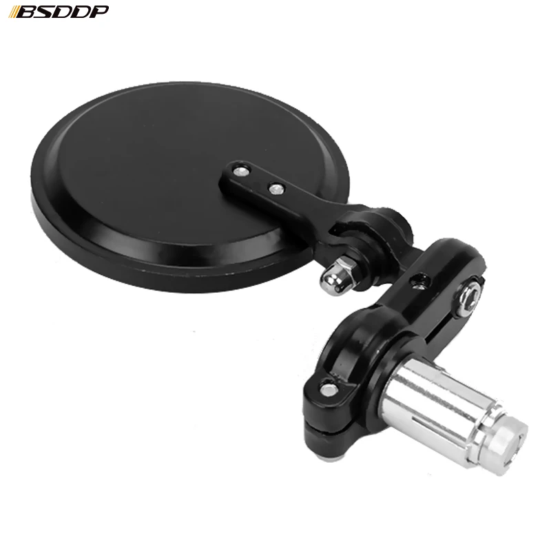 BSDDP-025 2 PCS Universal Motorcycle Rearview Fordable Round Bar End moto Side Mirror modified Mirrors for 22mm handle Mirrors